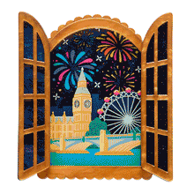 Load image into Gallery viewer, Fireworks Far &amp; Wide Brooch - Erstwilder Celebrations