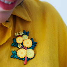 Load image into Gallery viewer, Sunshine Wattle Brooch - Erstwilder x Royal Botanic Gardens Victoria