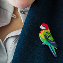 Load image into Gallery viewer, Eastern Rosella Brooch - Erstwilder x Royal Botanic Gardens Victoria