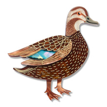 Load image into Gallery viewer, Pacific Black Duck Brooch - Erstwilder x Royal Botanic Gardens Victoria