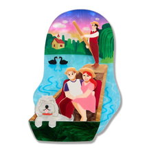 Load image into Gallery viewer, Love on Lake Punting Brooch - Erstwilder x Royal Botanic Gardens Victoria