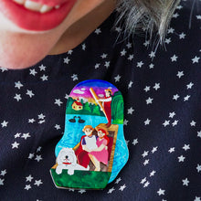 Load image into Gallery viewer, Love on Lake Punting Brooch - Erstwilder x Royal Botanic Gardens Victoria