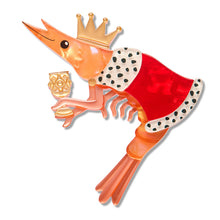 Load image into Gallery viewer, Pascal the King Prawn Brooch - Erstwilder Pascal’s Prawn Parade