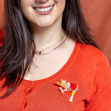 Load image into Gallery viewer, Pascal the King Prawn Brooch - Erstwilder Pascal’s Prawn Parade