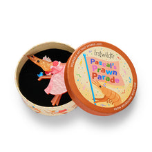 Load image into Gallery viewer, Pascal the Princess Prawn Brooch - Erstwilder Pascal’s Prawn Parade