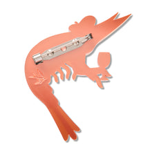 Load image into Gallery viewer, Pascal the Parisian Prawn Brooch - Erstwilder Pascal’s Prawn Parade