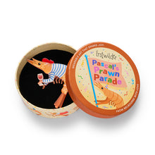 Load image into Gallery viewer, Pascal the Parisian Prawn Brooch - Erstwilder Pascal’s Prawn Parade