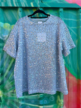 Load image into Gallery viewer, Baby Blue Oversized Sequin Top - By Frankie