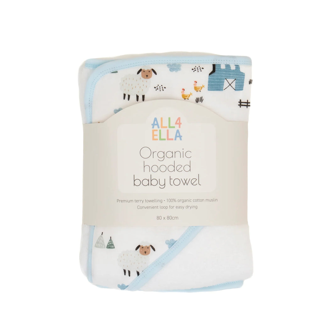 Barnyard Hooded Baby Towel