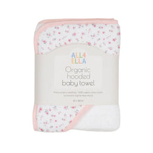 Load image into Gallery viewer, Pink Petals Hooded Baby Towel