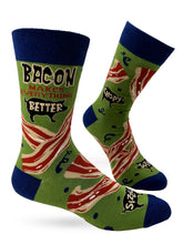 Load image into Gallery viewer, 'Bacon Makes Everything Better' Men's Novelty Crew Socks