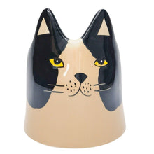 Load image into Gallery viewer, Bailey Cat Planter Black &amp; White 14cm