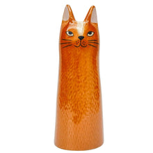 Load image into Gallery viewer, Bailey Cat Vase Orange 23cm