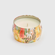 Load image into Gallery viewer, Banksia &amp; Flannel Flower Waxflower Candle Tin 200g