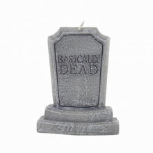 Load image into Gallery viewer, 'Basically Dead' Tombstone Candle