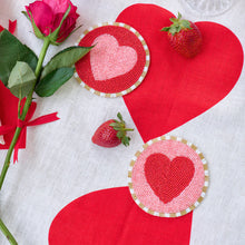 Load image into Gallery viewer, Heart Beaded Coasters - Set of 4