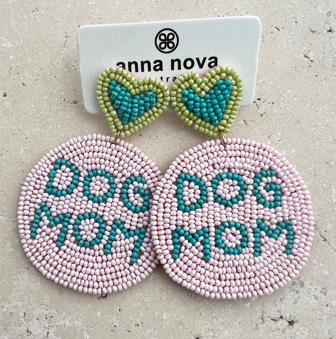 Dog Mom Beaded Earrings