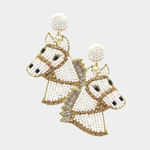 Horse Beaded Earrings