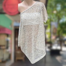 Load image into Gallery viewer, Beige Off Shoulder Sequin Top - By Frankie
