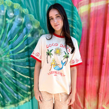 Load image into Gallery viewer, Beige/Red 'Good Days' T-Shirt - By Frankie
