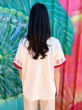 Load image into Gallery viewer, Beige/Red 'Good Days' T-Shirt - By Frankie