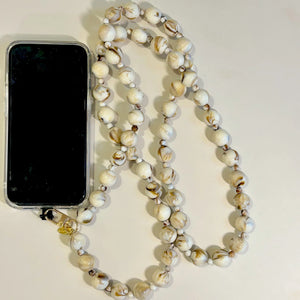 Sand Tortoise Shell Bella Cross Body Phone Strap