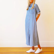 Load image into Gallery viewer, Belle Long Denim Shirt Dress - Who&#39;s Charlie