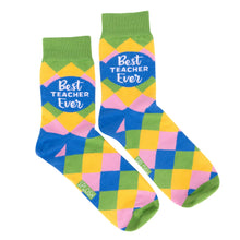 Load image into Gallery viewer, Best Teacher Ever Socks