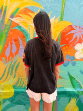 Load image into Gallery viewer, Black Acid Wash 'Tiger Eye' T-Shirt - By Frankie