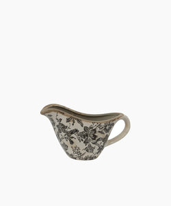 Black Floral Bowl Jug