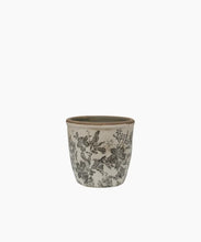 Load image into Gallery viewer, Small Black Floral Pot
