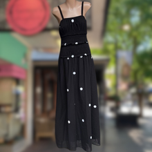 Load image into Gallery viewer, Black Polka Dot Maxi Dress - By Frankie