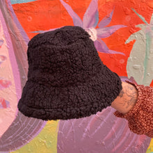 Load image into Gallery viewer, Black - Sherpa Bucket Hat