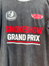 Load image into Gallery viewer, Black Acid Wash 'Smokeshow Grand Prix' Long Sleeve Tee - By Frankie