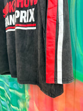 Load image into Gallery viewer, Black Acid Wash 'Smokeshow Grand Prix' Long Sleeve Tee - By Frankie