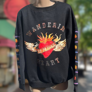 Black Wandering Hearts Sweater - By Frankie
