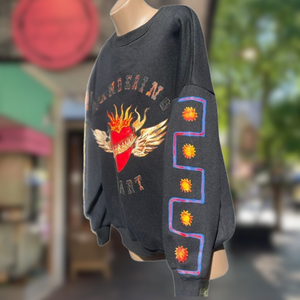 Black Wandering Hearts Sweater - By Frankie