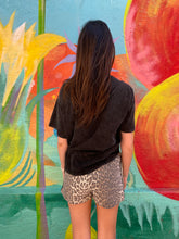 Load image into Gallery viewer, Black Acid Wash 'Starfish' Beaded T-Shirt - By Frankie