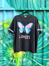 Load image into Gallery viewer, Black 'Lovers' Butterfly T-Shirt - By Frankie