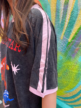 Load image into Gallery viewer, Black &#39;Lucky Star&#39; Acid Wash T-Shirt - By Frankie