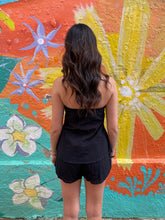 Load image into Gallery viewer, Black Pleated Strapless Top &amp; Short Set - By Frankie