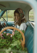 Load image into Gallery viewer, 'Bloom' Large Silk Bandana Scarf - Farmer By Whitney