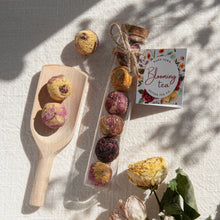 Load image into Gallery viewer, Blooming Tea Balls in Glass Tube - Better Tea Co.