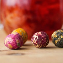 Load image into Gallery viewer, Blooming Tea Balls in Glass Tube - Better Tea Co.