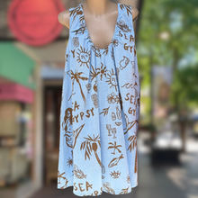 Load image into Gallery viewer, Blue Sea Gypsy Mini Dress - By Frankie