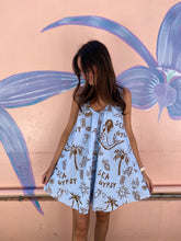 Load image into Gallery viewer, Blue Sea Gypsy Mini Dress - By Frankie
