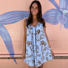 Load image into Gallery viewer, Blue Sea Gypsy Mini Dress - By Frankie