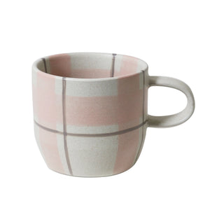 Blush & Grey Check Mug / Cat's Pyjamas - Robert Gordon