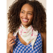 Load image into Gallery viewer, Ivory Harlem Cross Boho Bandana Scarf
