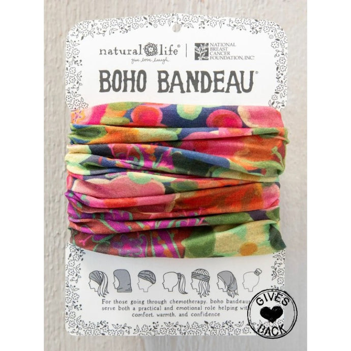 Painted Garden Pink & Green Boho Bandeau